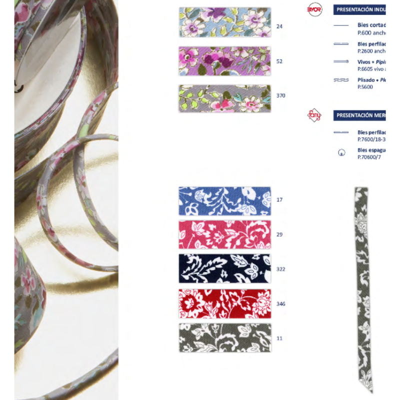 Bies Espagueti estampado floral