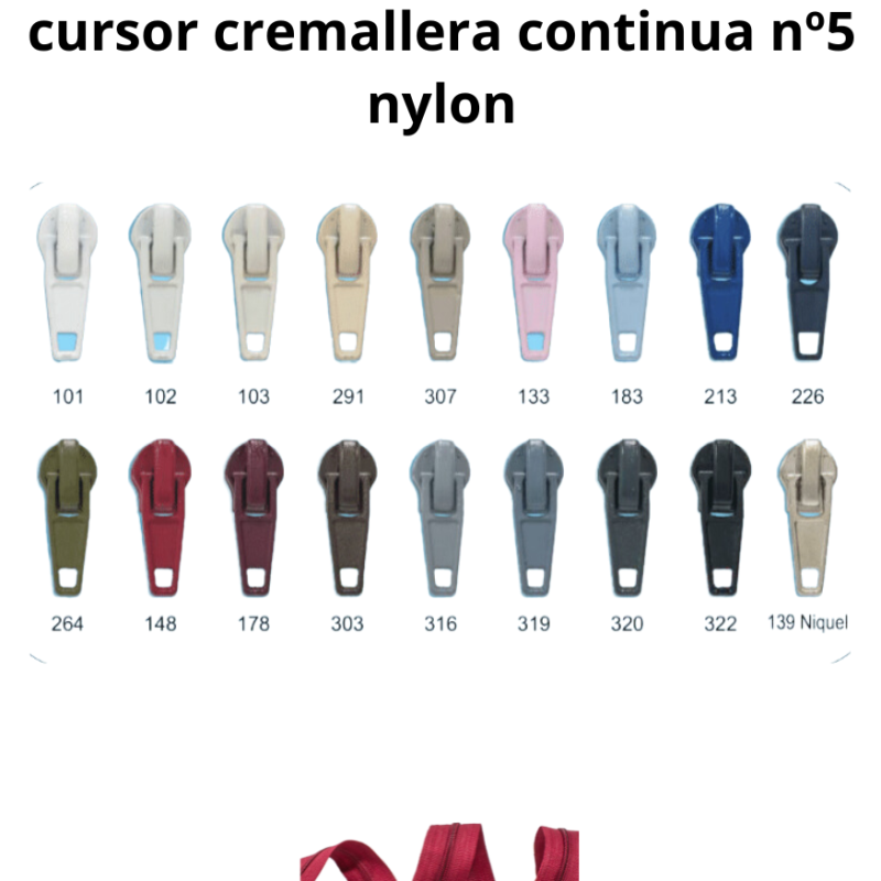 Cursor cremallera gruesa