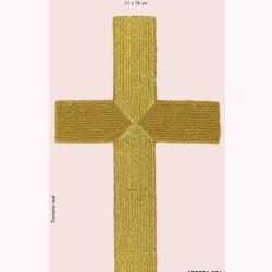 Cruz bordada termoadhesiva...