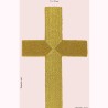 Cruz bordada termoadhesiva metal